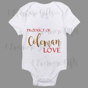 Product of Coleman Love Baby Body Suit