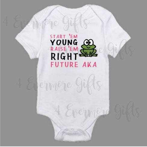 Alpha Kappa Alpha Raise 'em Right Baby Body Suit