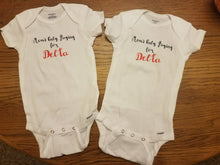Load image into Gallery viewer, Mom&#39;s Only Paying for Delta Baby Body Suit Delta Sigma Theta Baby Body Suit