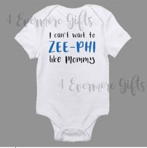 I Can't Wait Zeta Phi Beta Inspired Baby Body Suit