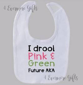 I Drool Pink and Green AKA Bib