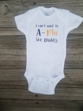 Load image into Gallery viewer, I Can&#39;t Wait Alpha Phi Alpha Baby Body Suit