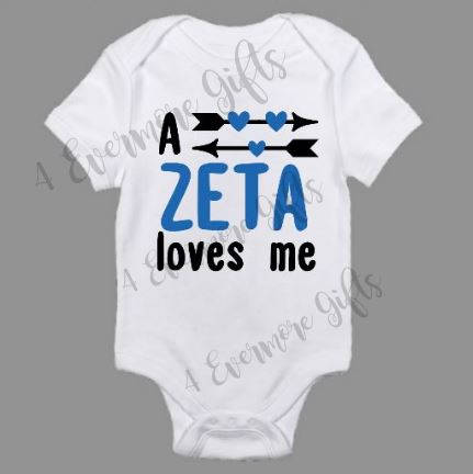 A Zeta Loves Me Onesie | Zeta Phi Beta Inspired Baby Body Suit