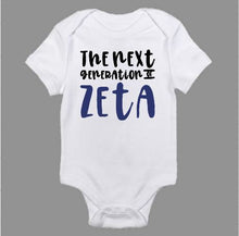 Load image into Gallery viewer, The Next Generation of Zeta Phi Beta Inspired Baby Body Suit