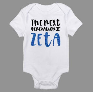 The Next Generation of Zeta Phi Beta Inspired Baby Body Suit