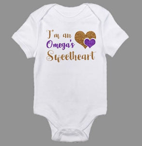 Omega Psi Phi's Sweetheart Baby Body Suit