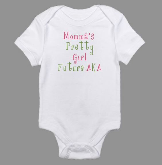 Momma's Pretty Girl Alpha Kappa Alpha Baby Body Suit