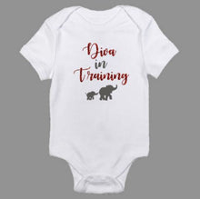 Load image into Gallery viewer, Diva In Training Glitter Baby Body Suit