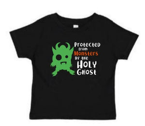 Protected by the Holy Ghost Christian Kid Halloween Shirt